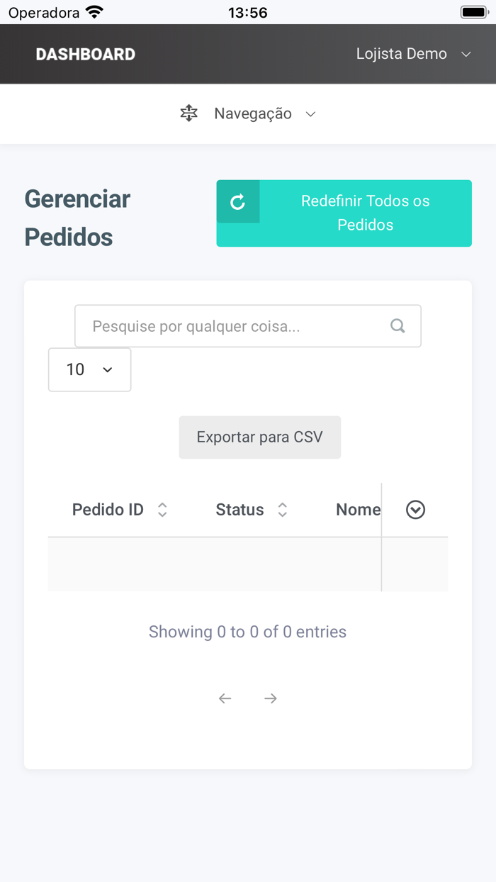 Canal de Entregas Lojista