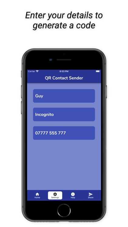 QR Contact Sender