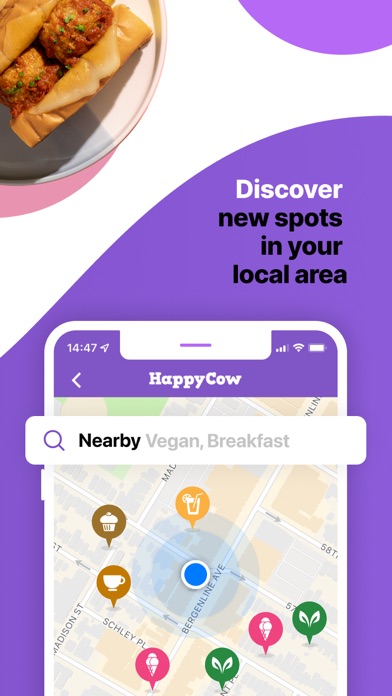 HappyCow Find Vegan Food app screenshot 1 by HappyCow - appdatabase.net