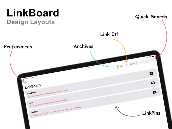 LinkBoard Link Organiser