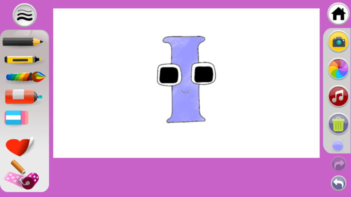 Alphabet Glitter Lor Coloring