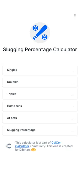 Game screenshot Slugging Percentage Calculator mod apk