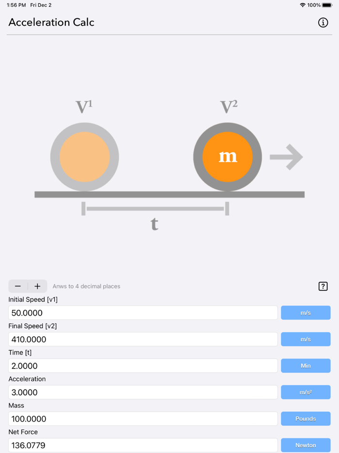 Acceleration Calculator Plus