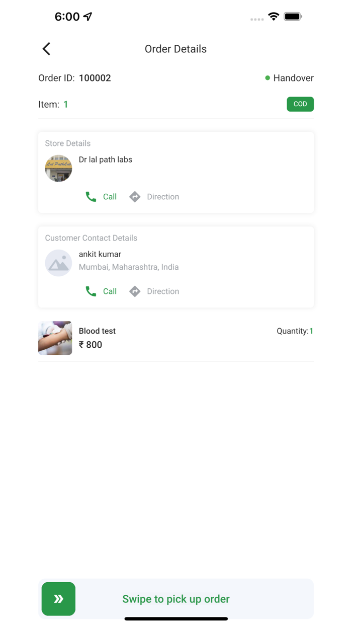 Book My Health - Delivery App
