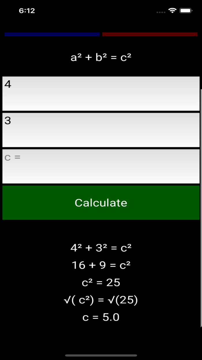Pythagorean Theory Calculator