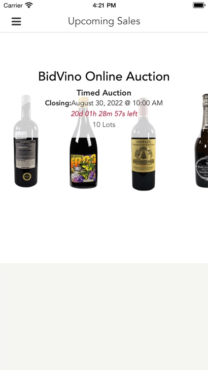 Bidvino Auction