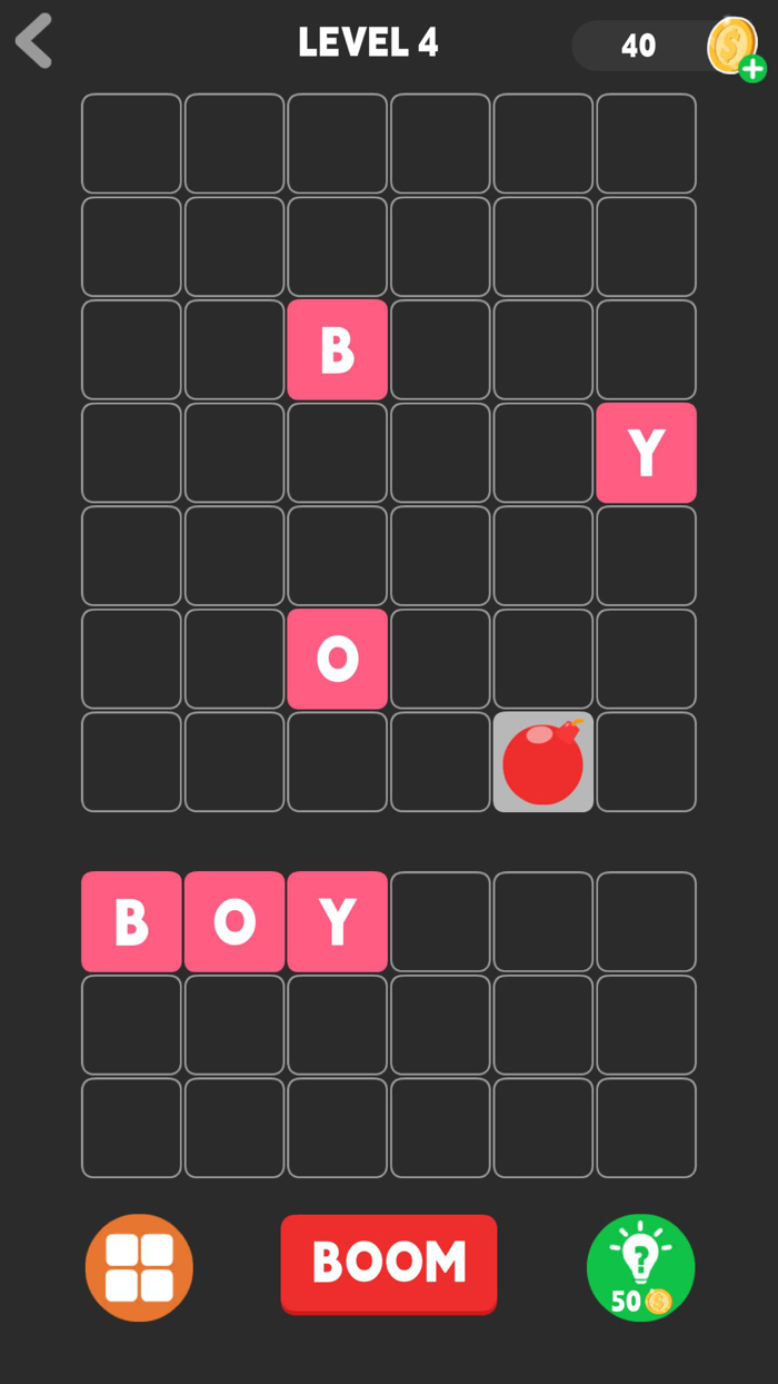 Word Boom-Word and number game