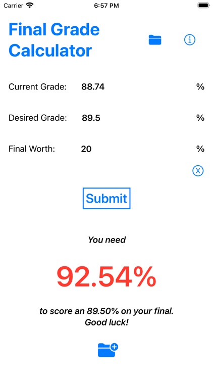 Final Grade Calculator - A+ By Austin Moca