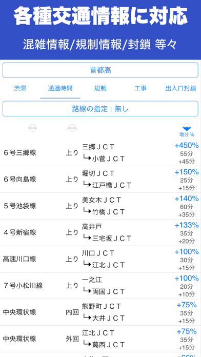 全国道路交通情報 screenshot1