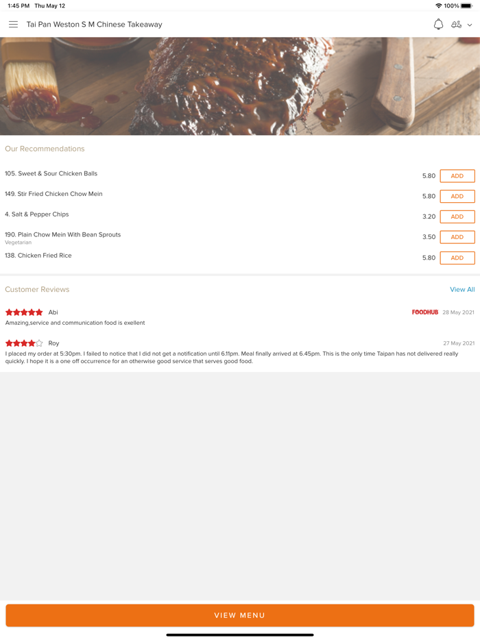 Tai Pan S M Chinese Takeaway