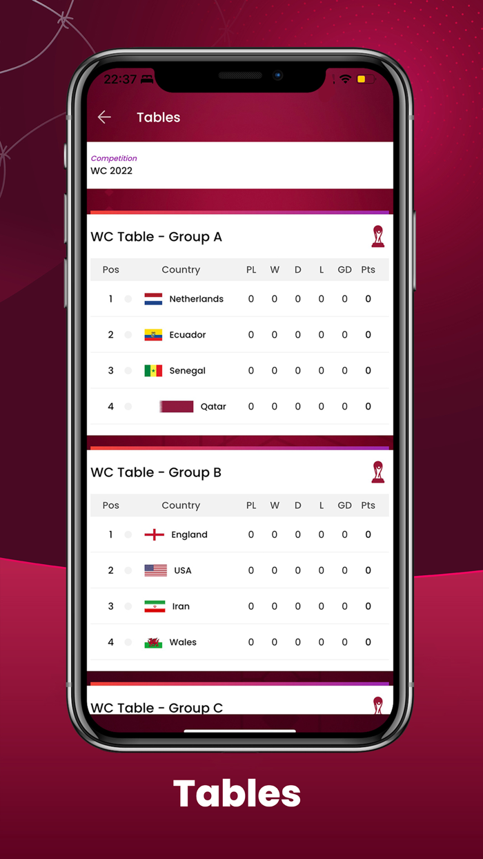 World Cup App - Live Football
