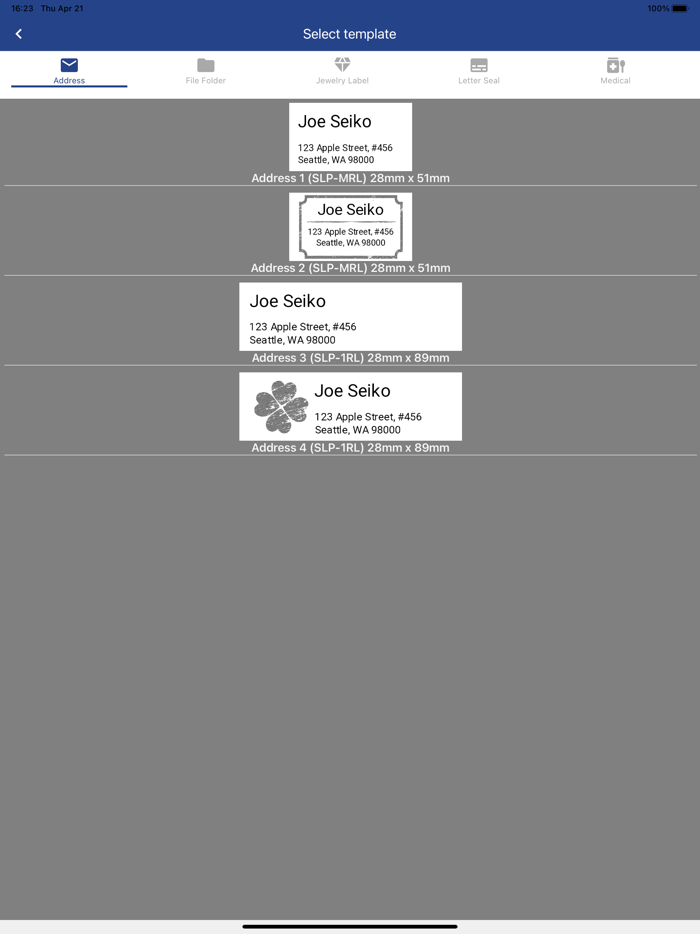 SII Smart Label Creator
