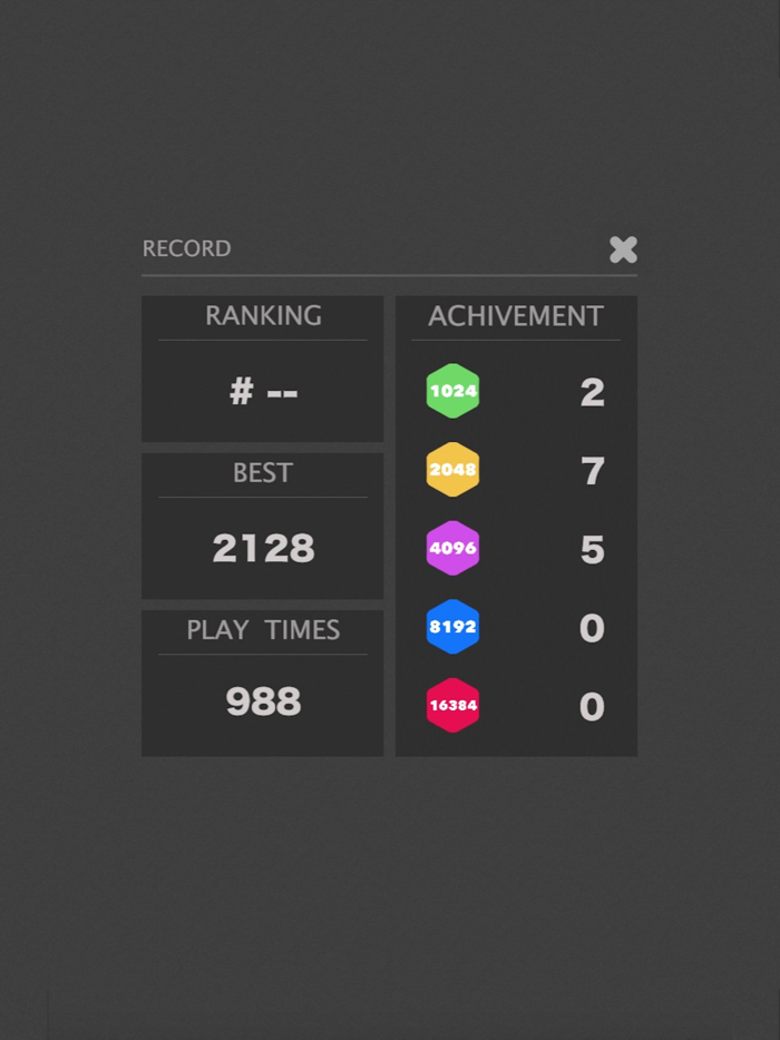 2048 Hexagon Number Puzzle