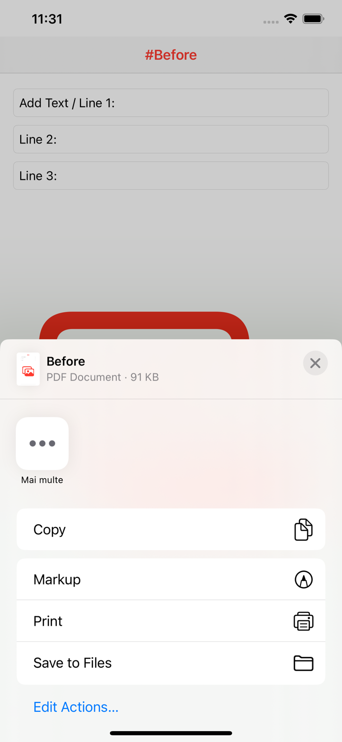 Before  After Save or Print