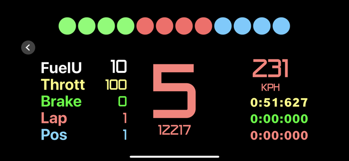 Sim Racing Dash for F122