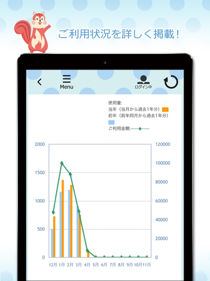 北ガスジェネックス　ブランケットアプリ