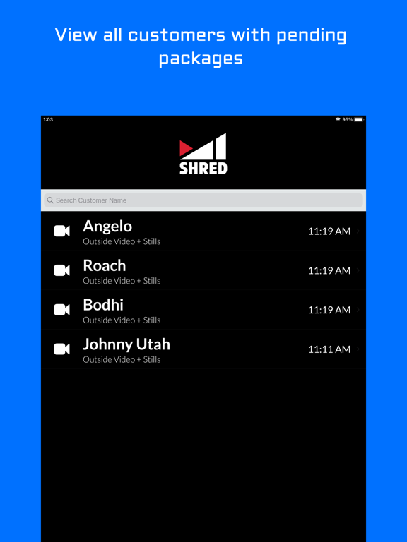 Shred Video QR Code Display screenshot 2
