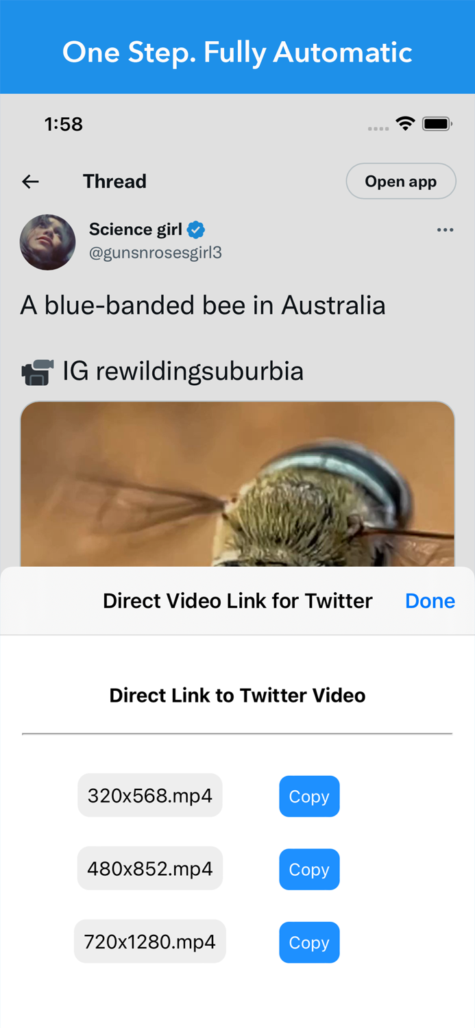 Video Link for Twitter