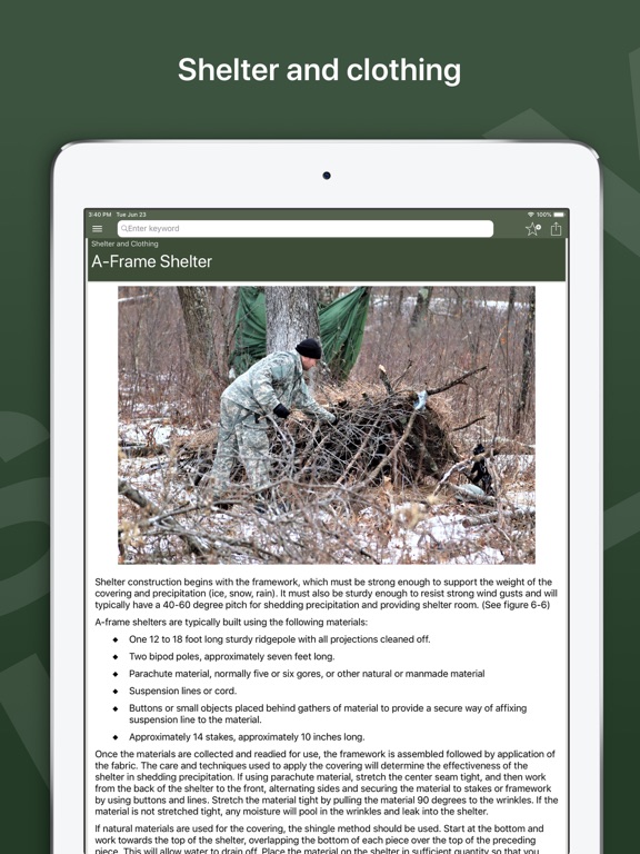 Army Survival Skills Ipad images