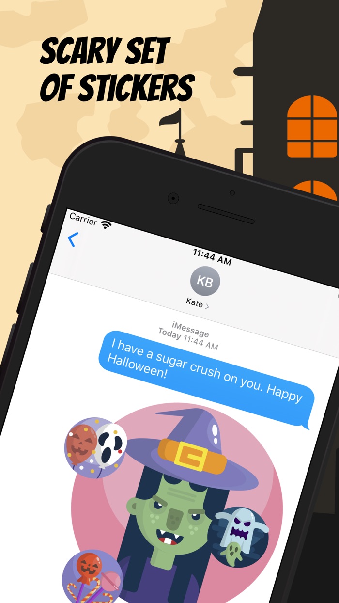 Scary Halloween Stickers App
