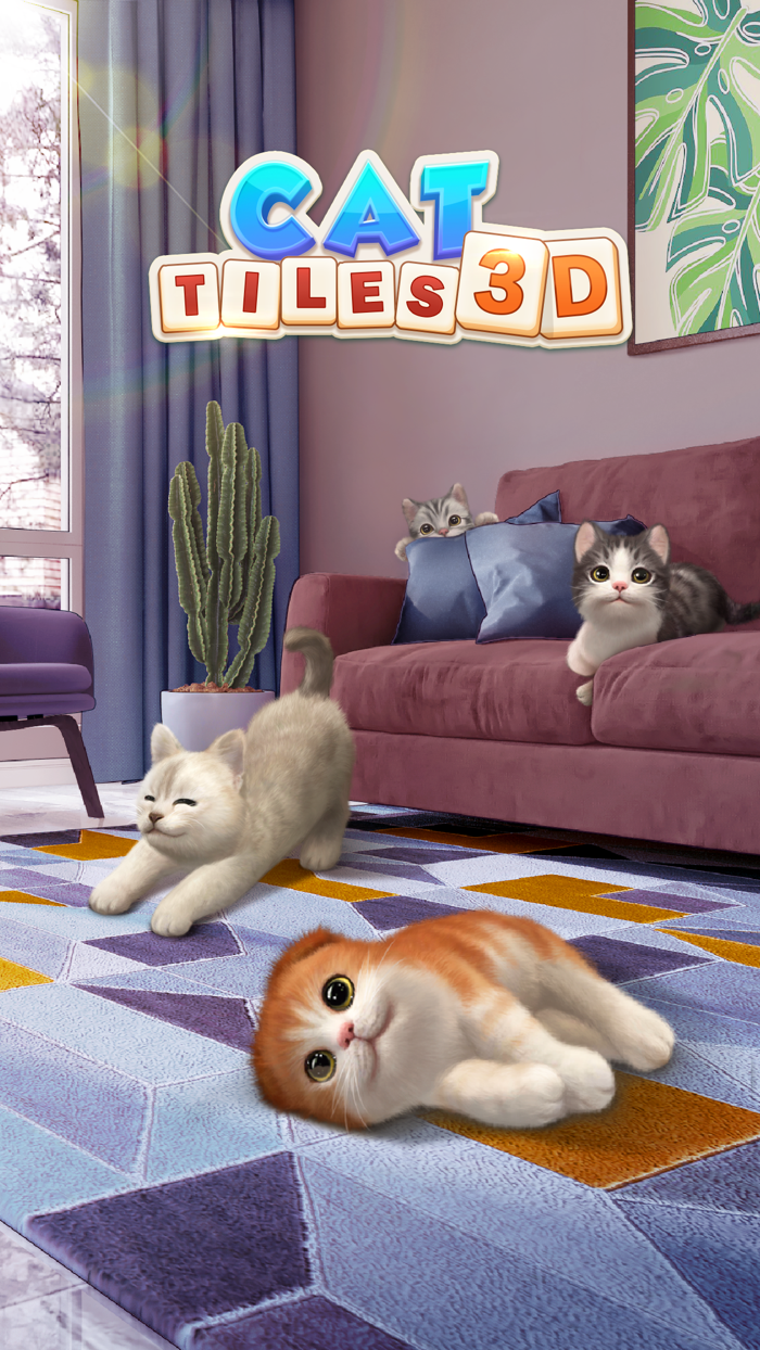 Triple Match - Cat Tiles 3D