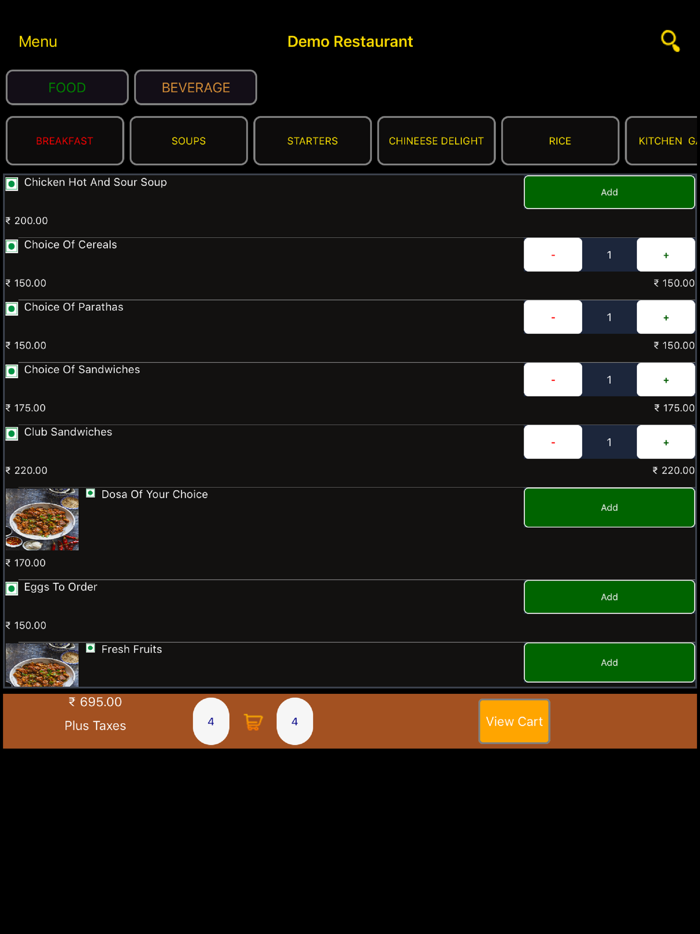 CSAT ContactLess Order App