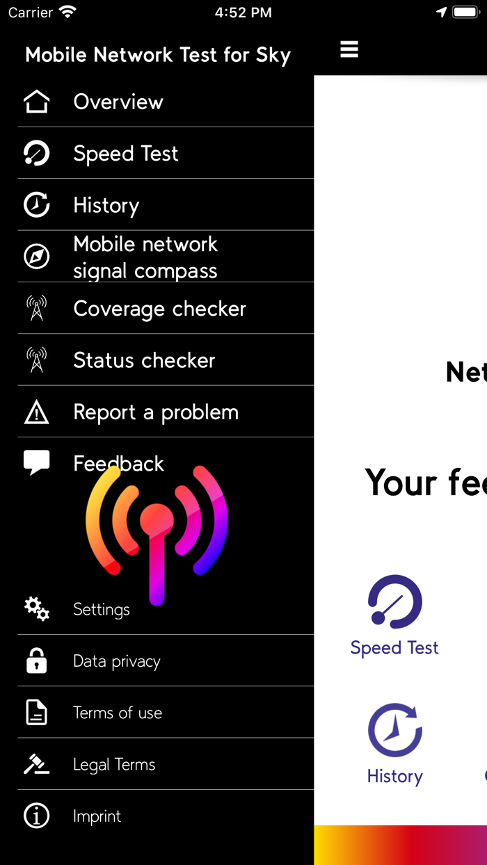 Mobile Network Test for Sky