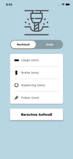 Aufmaßrechner für Oberfräsen(圖1)-速報App