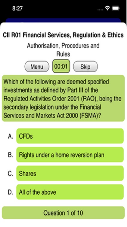 R01 Fin Services Regs & Ethics