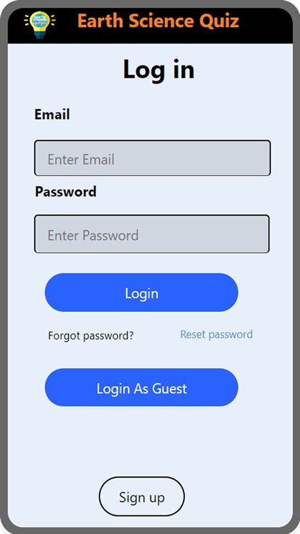 Earth Science Quiz App