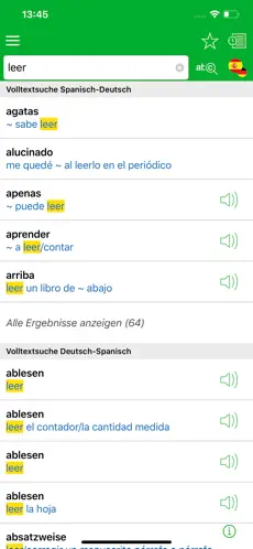 Screenshot 2 Diccionario Alemán PONS iphone