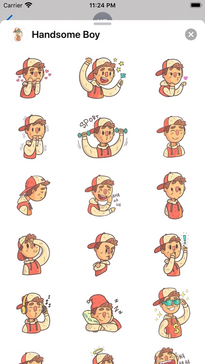 Handsome Skater Emoji Stickers