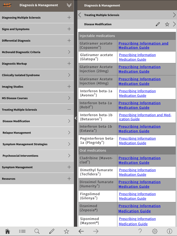 Multiple Sclerosis Dx  Mgmt.