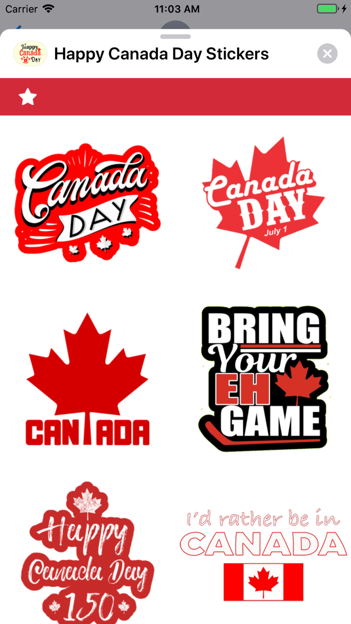 Happy Canada Day Stickers