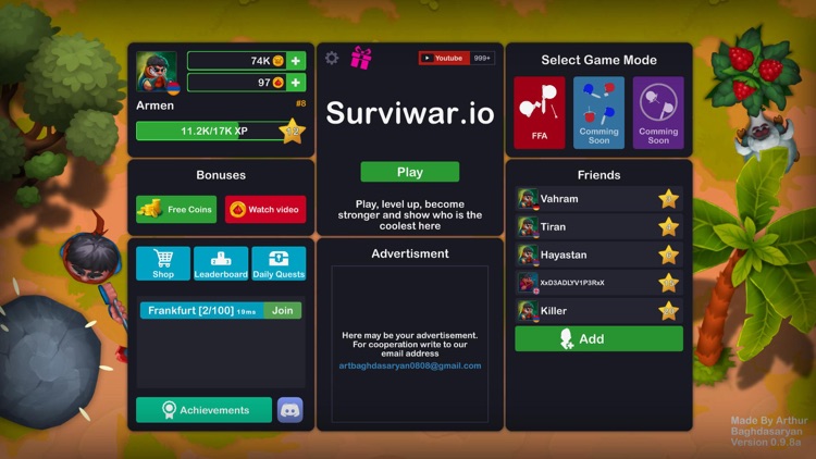 Surviwar.io - 2D Multiplayer