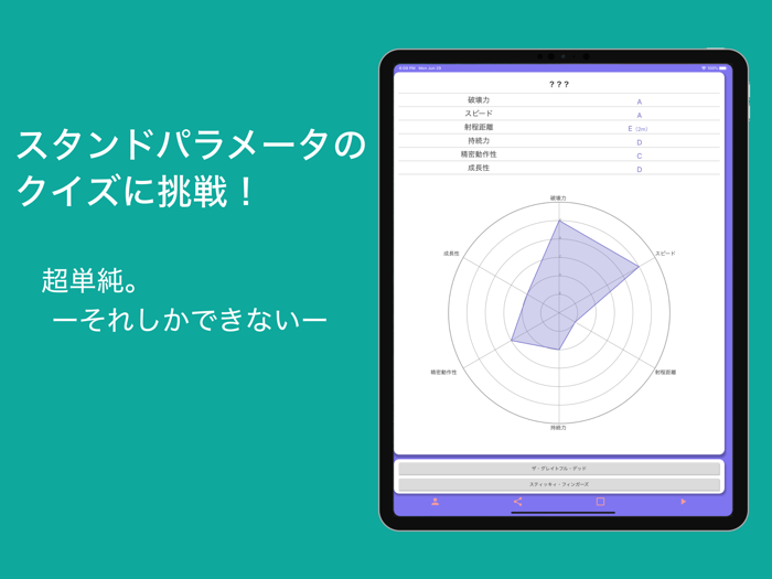スタンドクイズ for ジョジョの奇妙な冒険