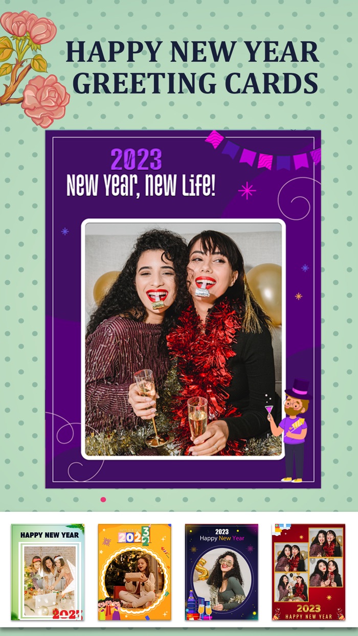 New Year Greeting Invite Card