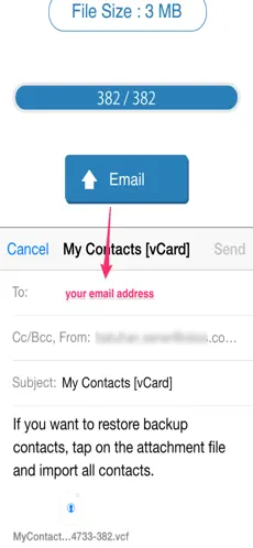 Captura 3 My Contacts Backup iphone