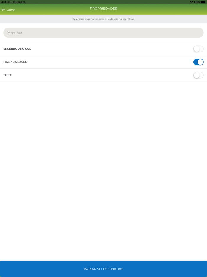 e-Agro - Modo Offline