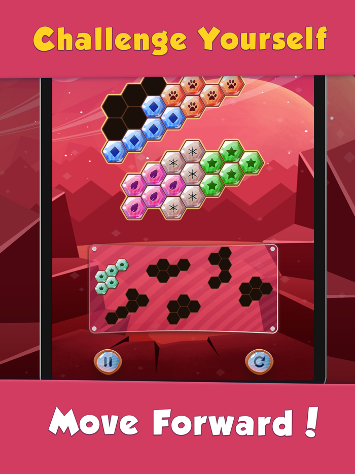 Hexa Block Puzzle, Wood Blocks