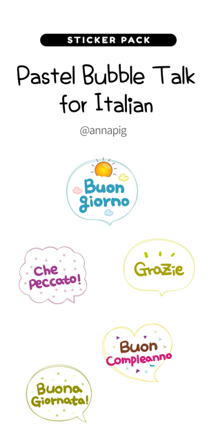 Pastel Bubble Talk for Italian(圖1)-速報App