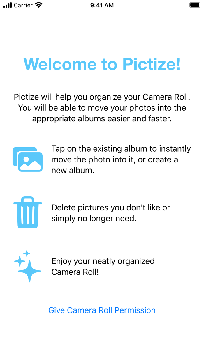 Pictize Camera Roll Organizer