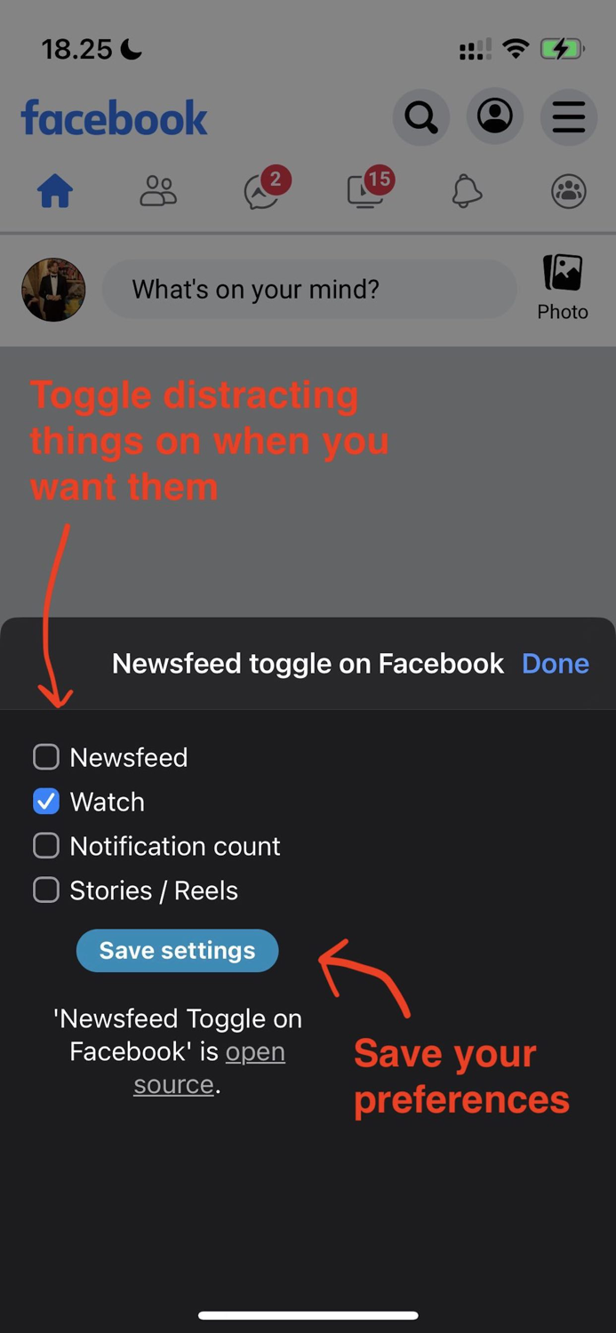 No Distractions for Facebook