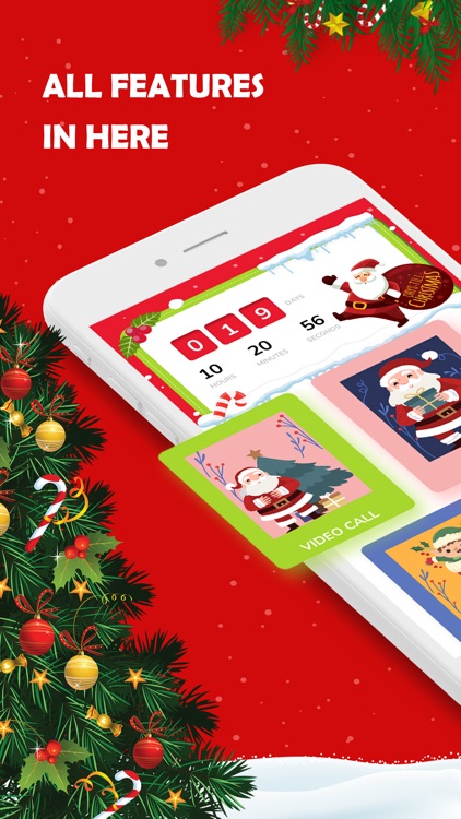 Santa Video Call, Gif and Text