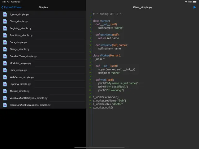 Screenshot 1 Python3 Charm - AI Leaning iphone