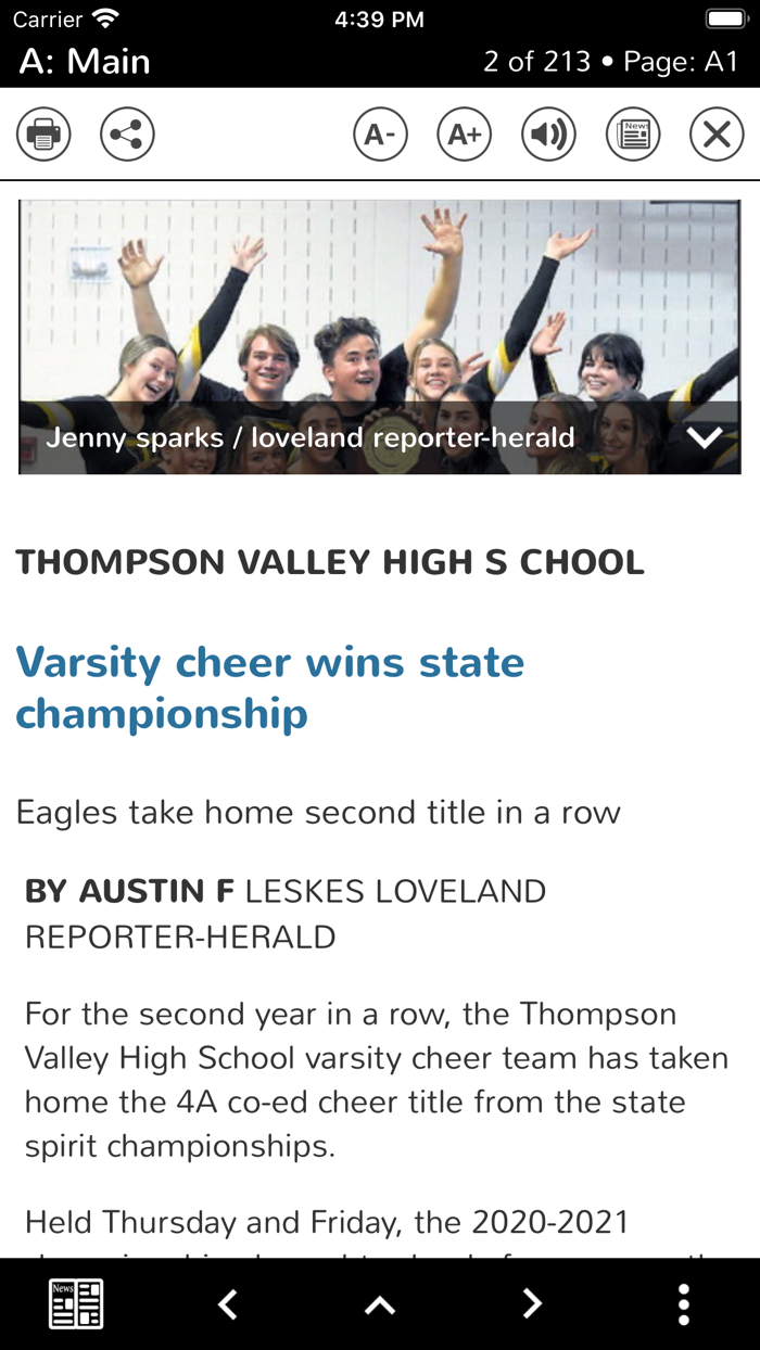 Loveland Reporter Herald NIE