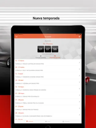 Screenshot 2 Fórmula Calendario 2021 iphone