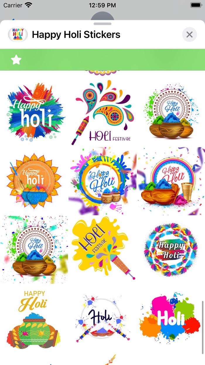 Happy Holi Stickers