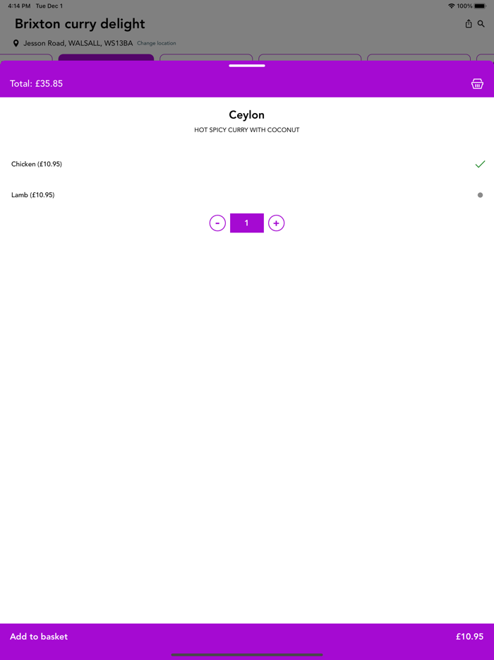 Brixton curry delight