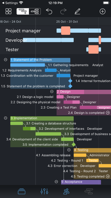 Screenshot #3 pour Project Office: Gantt chart